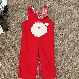 Three Sisters Reversible Jon Jon red Santa football 12m